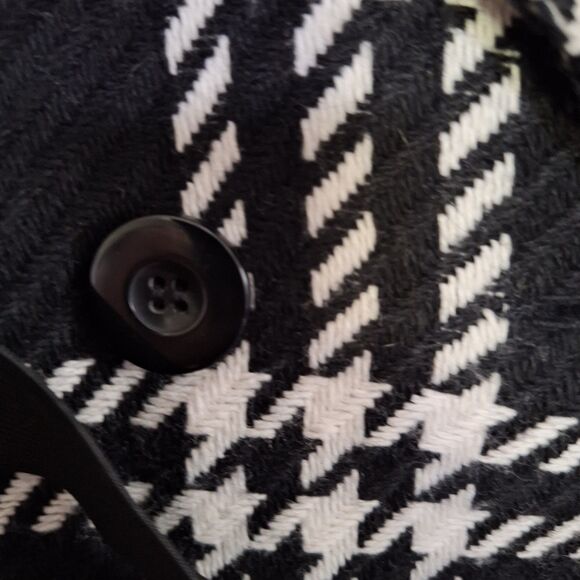 A Wrapper Women's Coat Jacket Houndstooth Trendy Fashionable Double Breasted XL - Picture 6 of 9